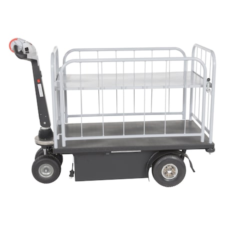 Vestil Traction Drive Cart 1 Shelf 33 in 750 lb 24 3/4 x 46 NE-CART-3
